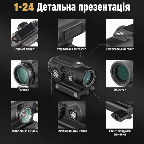 Призматический коллиматорный прицел Spina Prince 1x24 фото 3