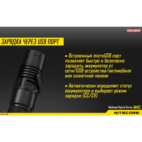 Фонарь Nitecore MH12 фото 4
