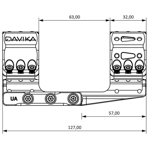 Моноблок Davika MSM-02 (30 мм) на Picatinny. H - 38 мм фото 6