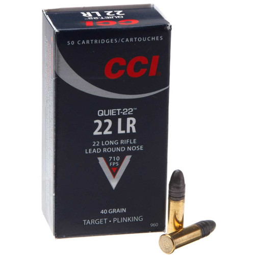 Патрон CCI Quiet-22 кал. 22 LR куля LRN, маса 2.59 гр/40 гран фото