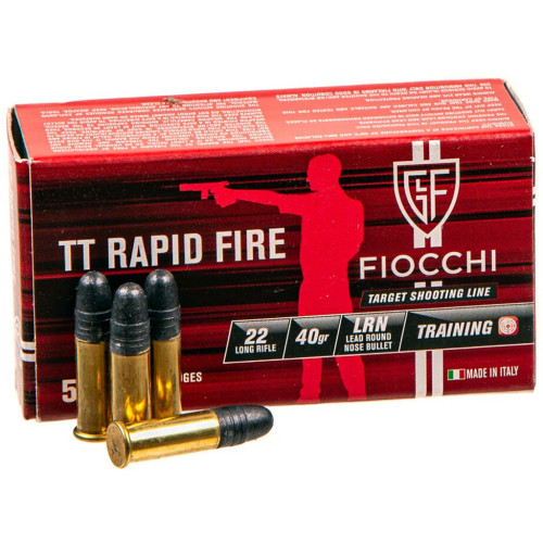 Патрон Fiocchi TT Rapid Fire кал. 22 LR куля LRN, маса 2.59 гр/40 гран фото