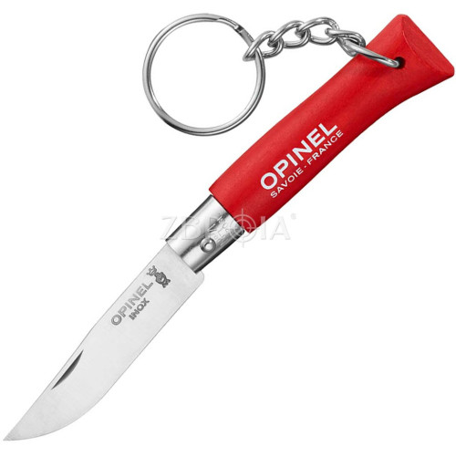 Ніж Opinel Keychain №4 Inox червоний фото