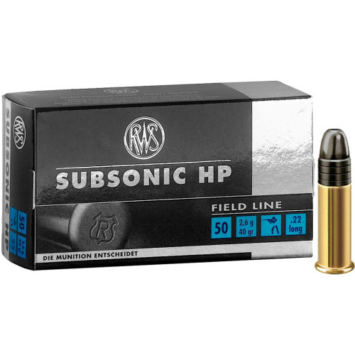 Патрон RWS Subsonic HP кал. 22 LR пуля BRsp, масса 2.6 гр/40 гран фото