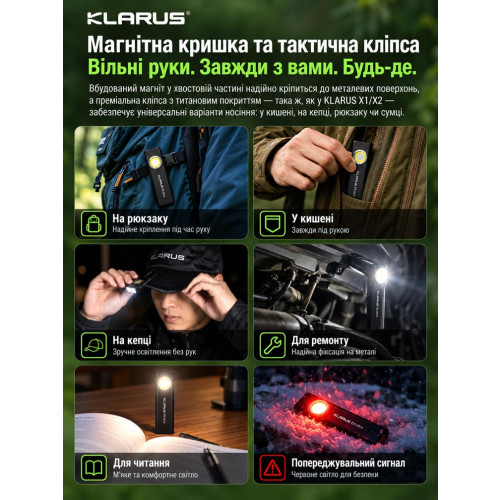 Ультратонкий фонарь Klarus E5 Ultra 800 лм/1400 mAh. Black фото 14
