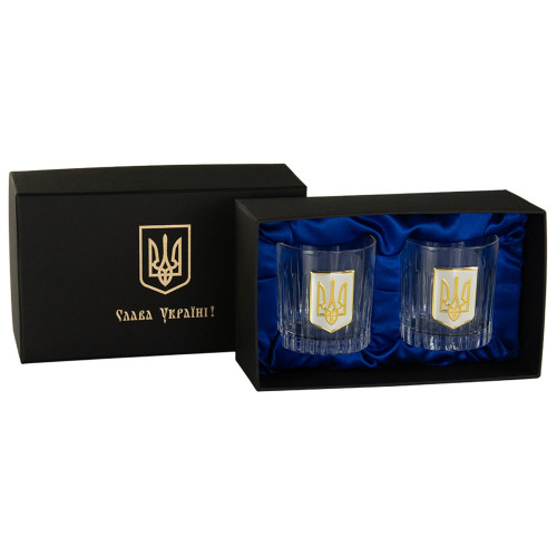 Набор стаканов для виски "ТРИЗУБ" Boss Crystal 2шт. (B2TRY2XG) фото