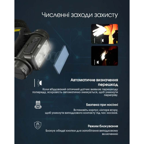 Ліхтар налобний Nitecore NU50 фото 14