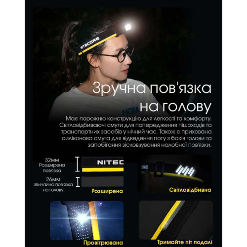 Ліхтар налобний Nitecore NU43 фото 10