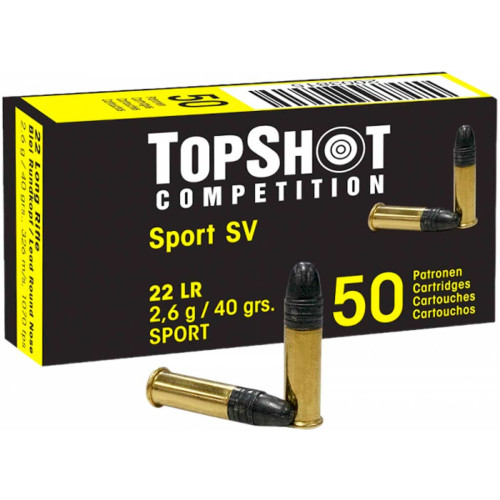 Патрон Sellier & Bellot TopShot Sport SV кал. 22 LR куля LRN, маса 2.59 гр/40 гран фото