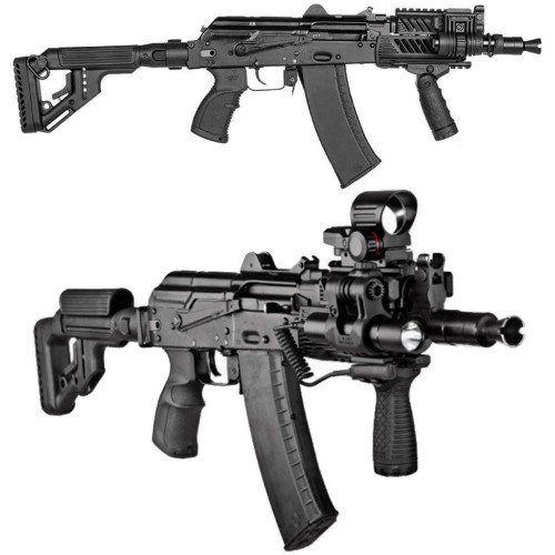 Цевье FAB Defense KPR для АКС-74У c 4-мя планками Picatinny (полимер) черный фото 6