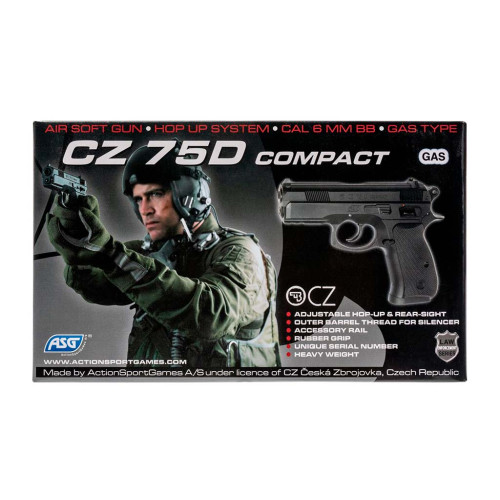 Страйкбольный пистолет ASG CZ 75D Compact - Green Gas кал. 6 мм (15885) фото 7