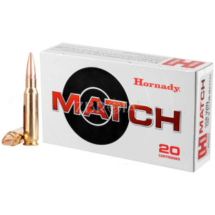 Патрон Hornady Match кал. 308 Win куля BTHP, маса 11.53 гр/178 гран фото