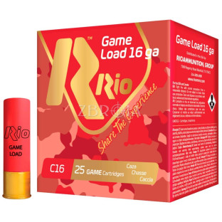 Патрон RIO Game Load C16 NEW кал. 16/70 дробь №2/0, навеска 28 гр фото