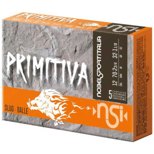 Кульовий патрон Nobel Palla Primitiva кал. 12/70 маса 32 гр фото