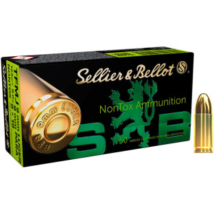 Патрон Sellier & Bellot NonTox кал. 9 мм Luger (9x19) куля TFMJ, маса 8 гр/124 гран фото
