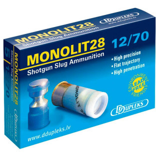 Кульовий патрон D Dupleks Monolit 28 кал. 12/70 маса 28.4 гр фото