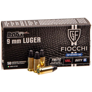 Патрон Fiocchi Black Mamba кал. 9 мм Luger (9х19) куля FMJTC, маса 6.48 гр/100 гран фото