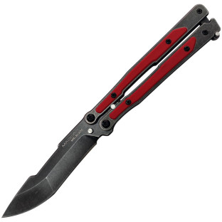 Нож-бабочка Mr. Blade MadCap Red Black Stonewash фото