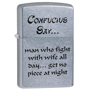 Запальничка ZIPPO 28460 Confucius say Wife фото