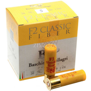 Патрон B&P F2 Classic Fiber кал. 20/70 дріб №5, навіска 30 гр фото