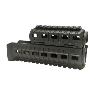Цевье DLG Tactical (DLG-099) для АК-47/74 c 2-мя планками Picatinny + слоты M-LOK (полимер) олива фото
