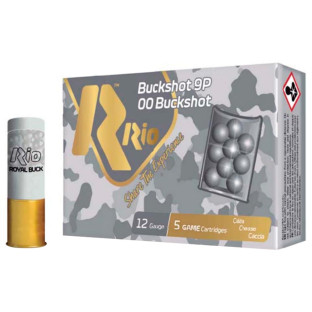 Патрон RIO Royal Buck 9P NEW кал. 12/70 картеч 8.65 мм, навіска 34 гр фото