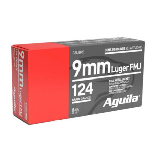 Патрон Aguila кал. 9 мм (9x19) Luger куля FMJ, маса 8,04 г/124 гран фото