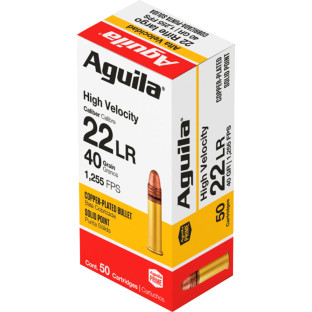 Патрон Aguila High Velocity кал. 22 LR куля CPSP, маса 2.59 г/40 гран фото