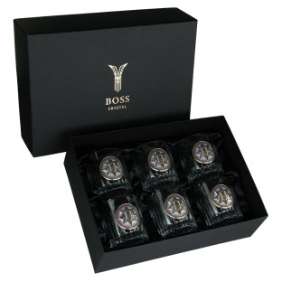 Набор стаканов для виски "Нацполиция Украины", Boss Crystal 6 шт. (B6MVS2PGD) фото