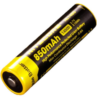 Акумулятор літіевий Li-lon 14500 Nitecore NL 1485 (850mAh) захищений фото