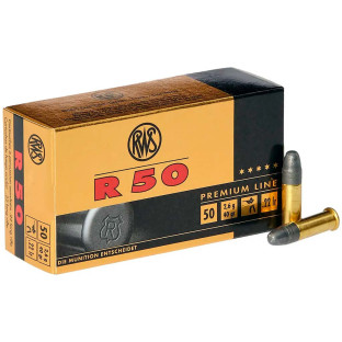 Патрон RWS R50 кал. 22 LR пуля RN,  масса 2.6 гр/40 гран фото