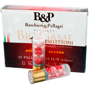 Патрон B&P Big Game Pallettoni кал. 12/70 картеч №11/0, навіска 56 гр фото