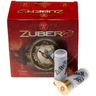 Патрон Zuber кал. 12/70 дріб №5, навіска 32 гр фото
