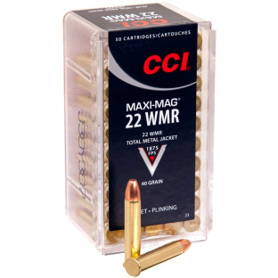 Патрон CCI Maxi-Mag кал. 22 WMR куля TMJ, маса 2.59 гр/40 гран фото