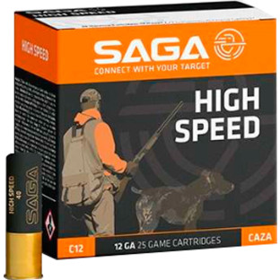 Патрон SAGA High Speed, кал.12/70, дріб № 3, наважка 36 г, в контейнері фото