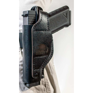 Поясная кобура AMMO Key Secret-1 S Black Chrome для Glock 17 (со скобой) фото