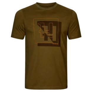 Футболка Harkila H-logo S/S T-Shirt (L, Dark Olive) фото
