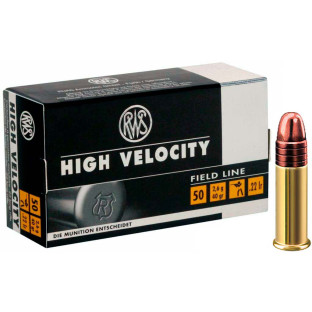 Патрон RWS High Velocity кал. 22 LR пуля BR, масса 2.6 гр/40 гран фото