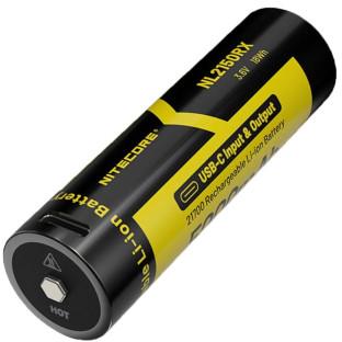 Акумулятор літієвий Nitecore+Power Bank NL2150RX Li-Ion 21700 3.6V 5000mAh USB Type-C фото