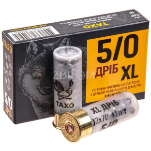 Патрони ТАХО XL кал. 12/70 дріб №5/0, навіска 32 гр фото