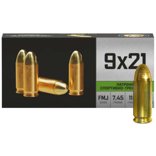 Патрон ТАХО кал. 9x21 Match FMJ фото