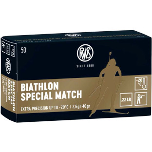 Патрон RWS Biathlon Special Match кал. 22 LR пуля LRN,  масса 2.6 гр/40 гран фото