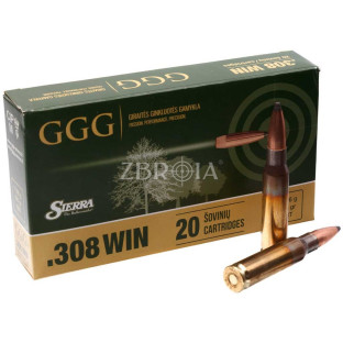 Патрон GGG кал. 308 Win куля Sierra GameKing SBT, маса 11.66 гр/180 гран фото