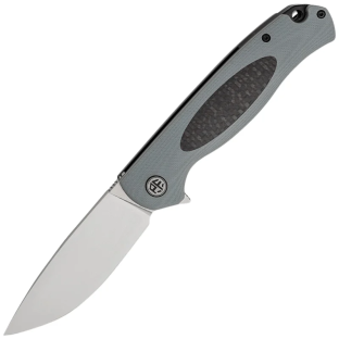 Нож складной Petrified Fish Stamp к. Carbon Fiber With Gray G10 (PFB03GAS) фото