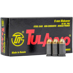 Патрон TulAmmo кал. 9x18 мм Макарів куля FMJ, маса 5.96 гр/92 гран фото