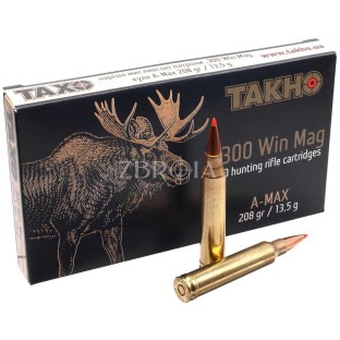 Патрон ТАХО кал. 300 Win Mag куля A-Max, маса 13.5 гр/208 гран фото