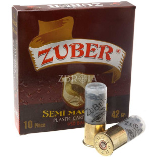 Патрон Zuber кал. 12/70 дробь №3, навеска 42 гр фото
