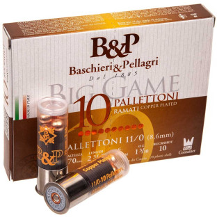Патрон B&P Big Game Pallettoni HV кал. 12/70 картеч №11/0, навіска 37 гр фото