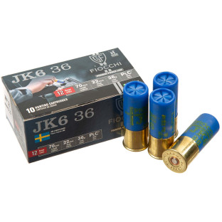 Патрон Fiocchi JK36 кал. 12/70 дріб №2, навіска 36 г фото