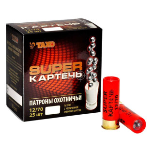 Патрони ТАХО кал. 16/70 Super картеч 7,2 мм навіска 33 гр фото