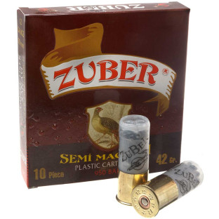 Патрон Zuber кал. 12/70 дробь №5, навеска 42 гр фото